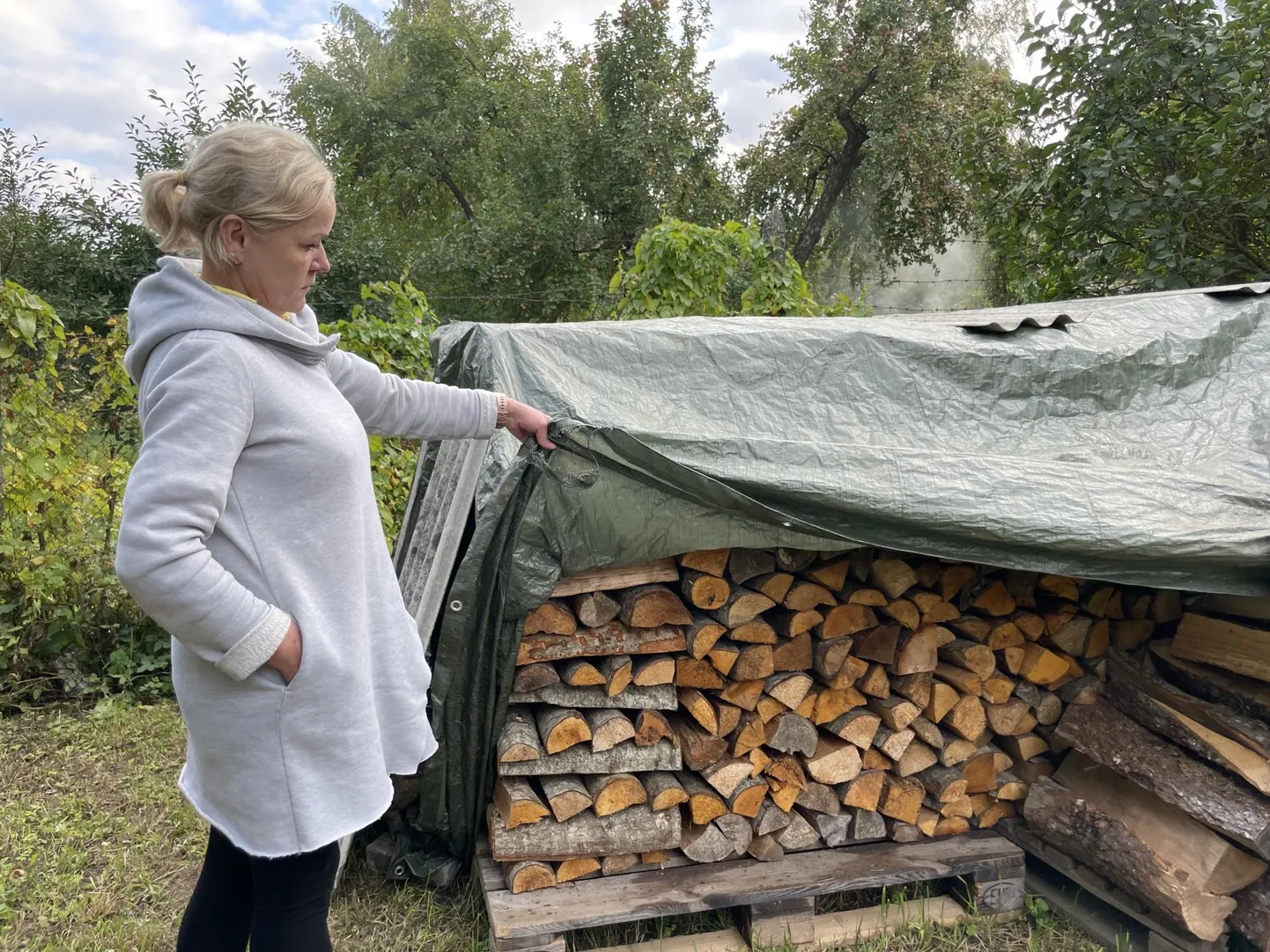Karlova elaniku Airi Madisoni sõnul on järsult tõusnud küttepuude hinnad hirmutavad.