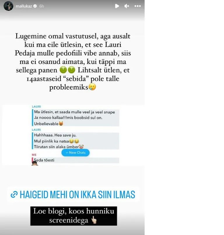 История в аккаунте Mallukas в Instagram.