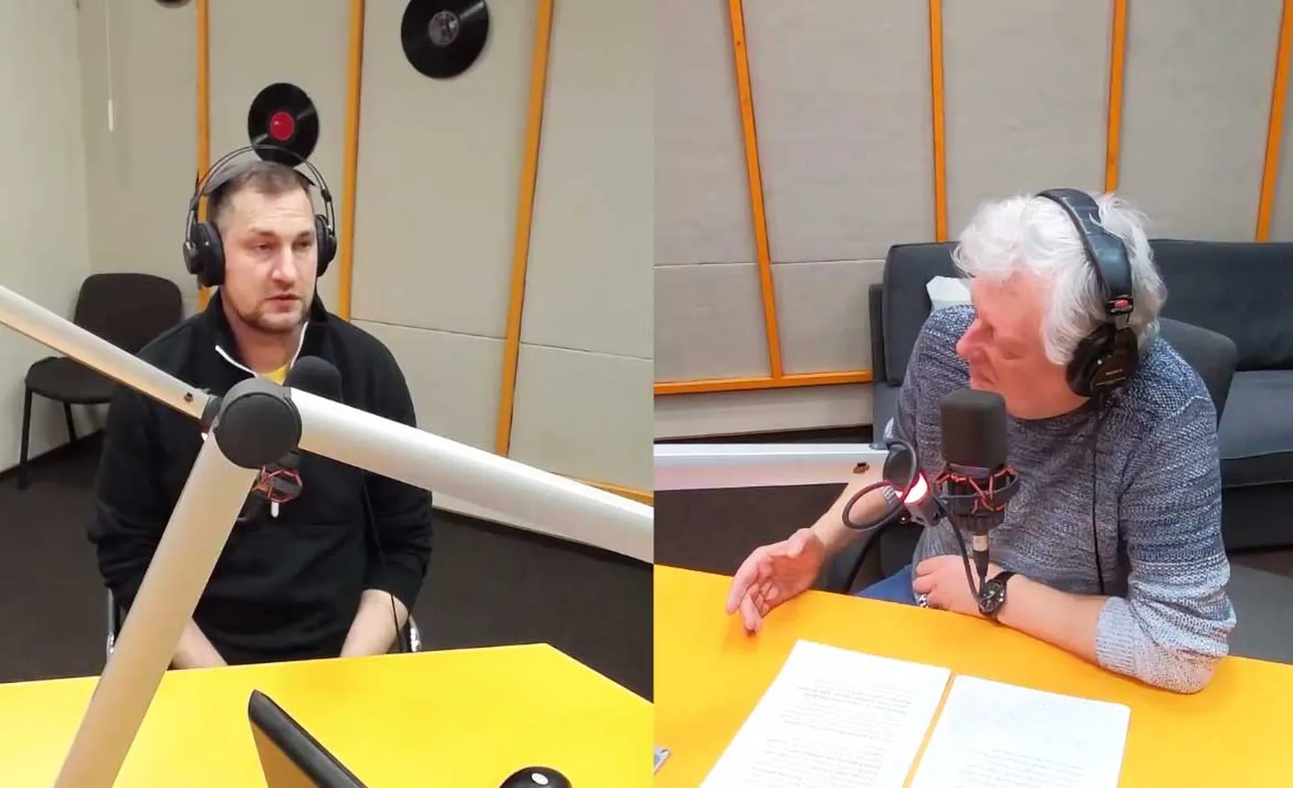 Raimonds Feldmanis un A. Kreipāns SWH studijā