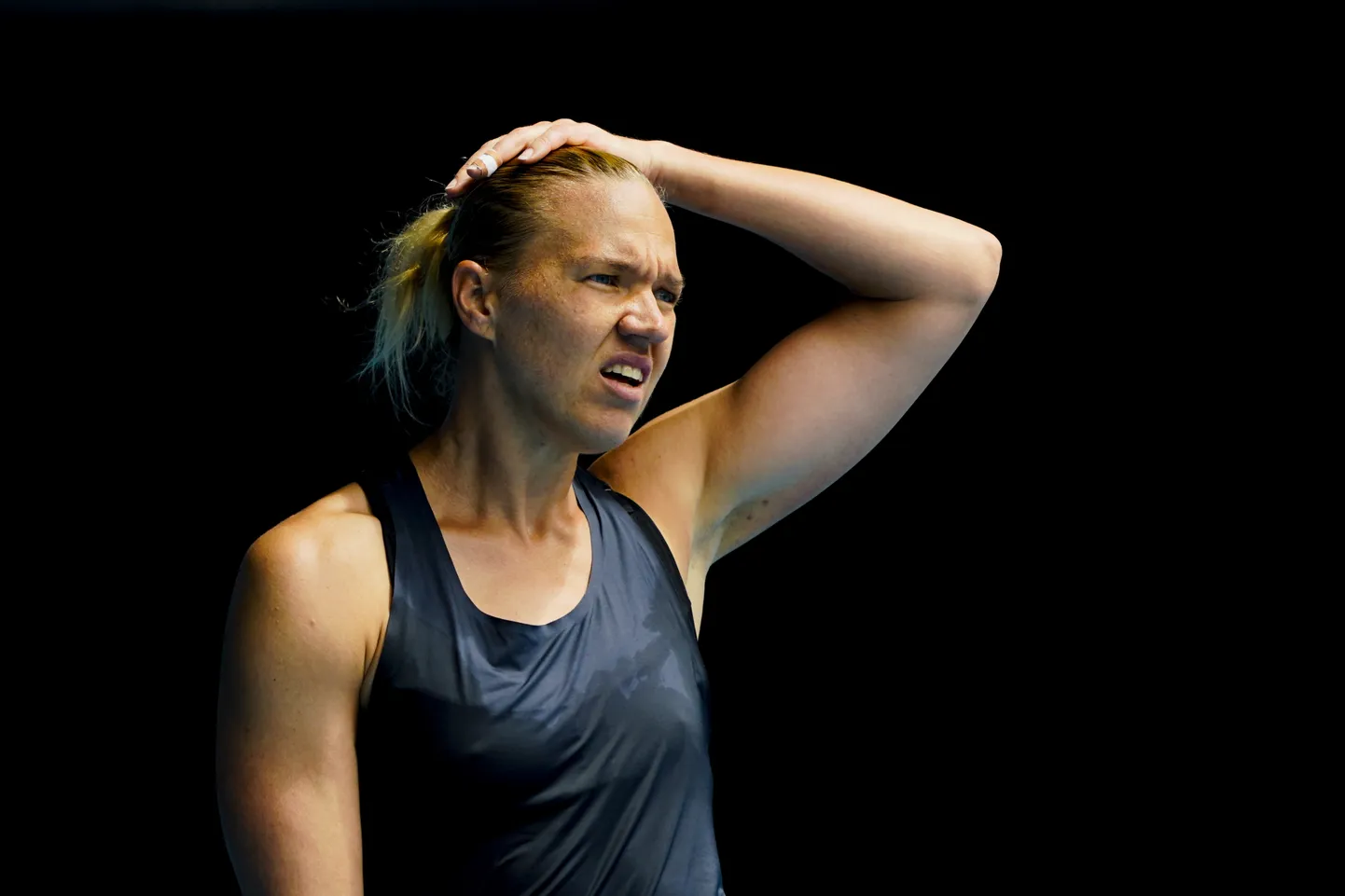 Kaia Kanepi Austraalia lahtistel Donna Vekici vastu.