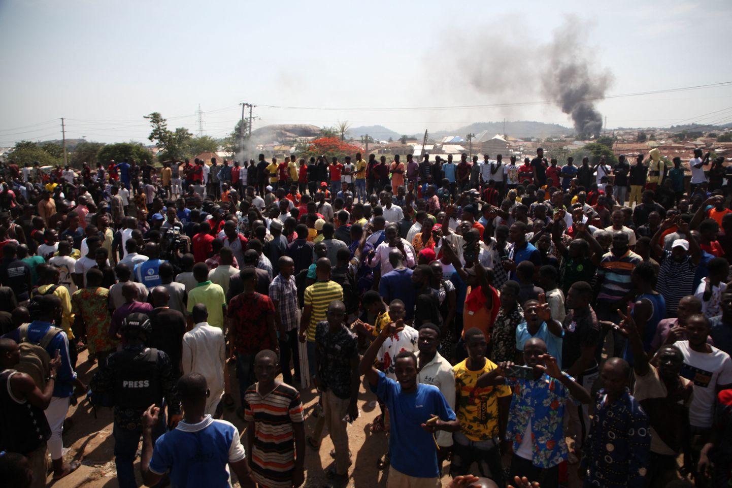Nigeerias Gaurakas korraldatud meeleavaldus katkematute inimröövide vastu regioonis 24. mai 2021.