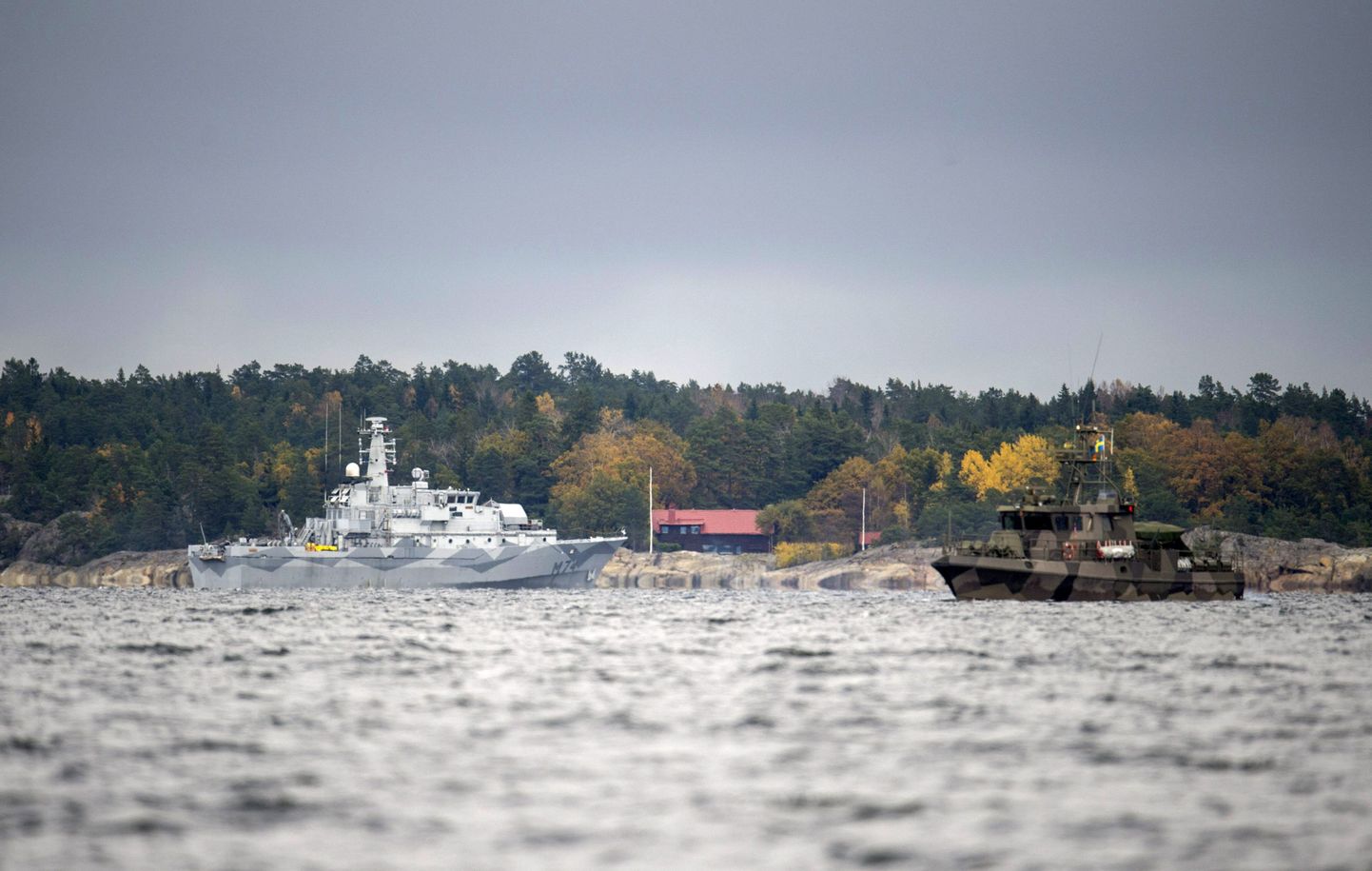 Rootsi sõjalaevad Stockholmi Namdo lahes