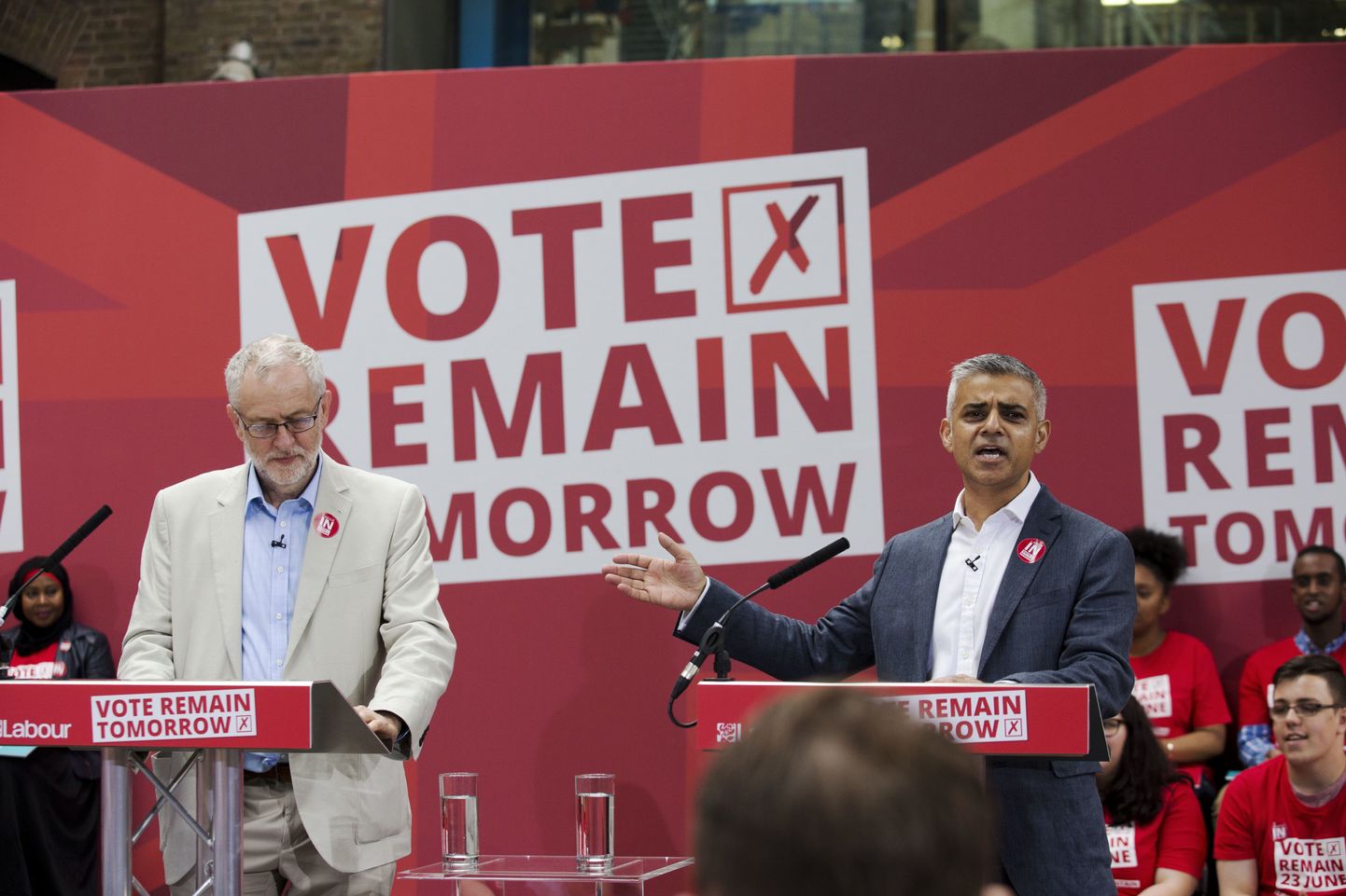 Jeremy Corbyn (vasakul) ja Sadiq Khan.