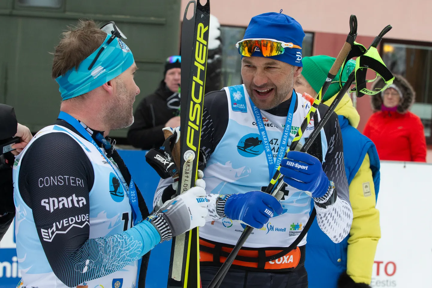 Andrus Veerpalu (paremal) Alutaguse maratonil.