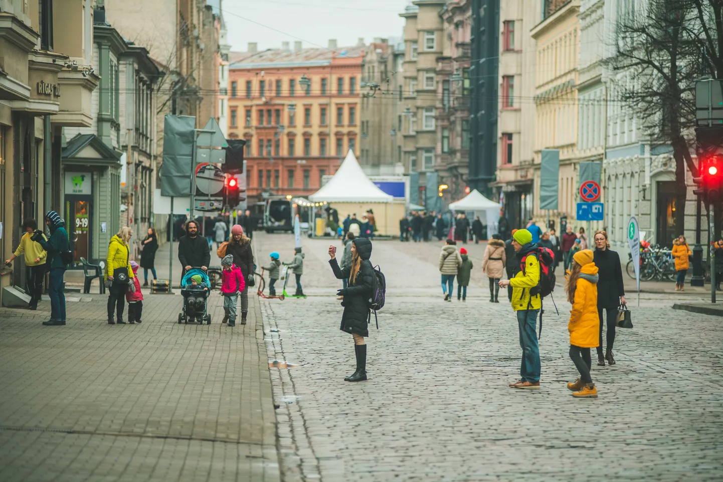 Foto: Blaumaņa ielu atver gājējiem un velobraucējiem