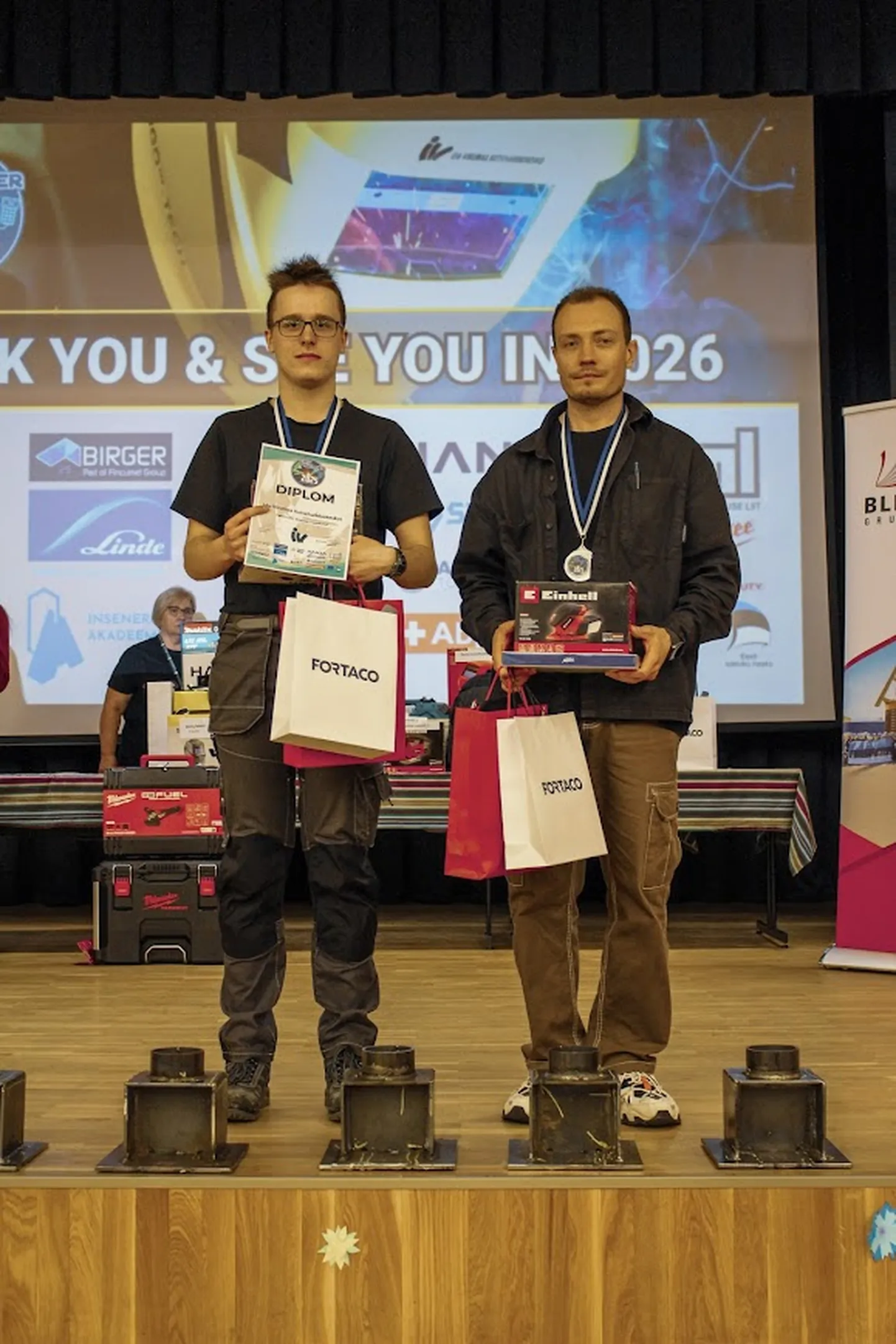 Parimaks CNC-erialade meeskonnaks tunnistati Artur Võlu ja Jaroslav Ivanov Ida-Virumaa kutsehariduskeskusest.
