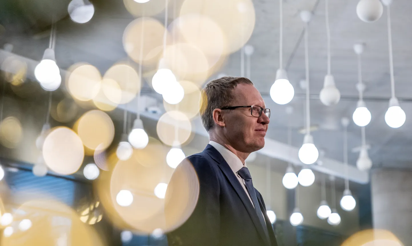 Ericsson Eesti senine juht Andrus Durejko teisipäeval Eesti Energia peamajas Tallinnas intervjuusid jagamas.
