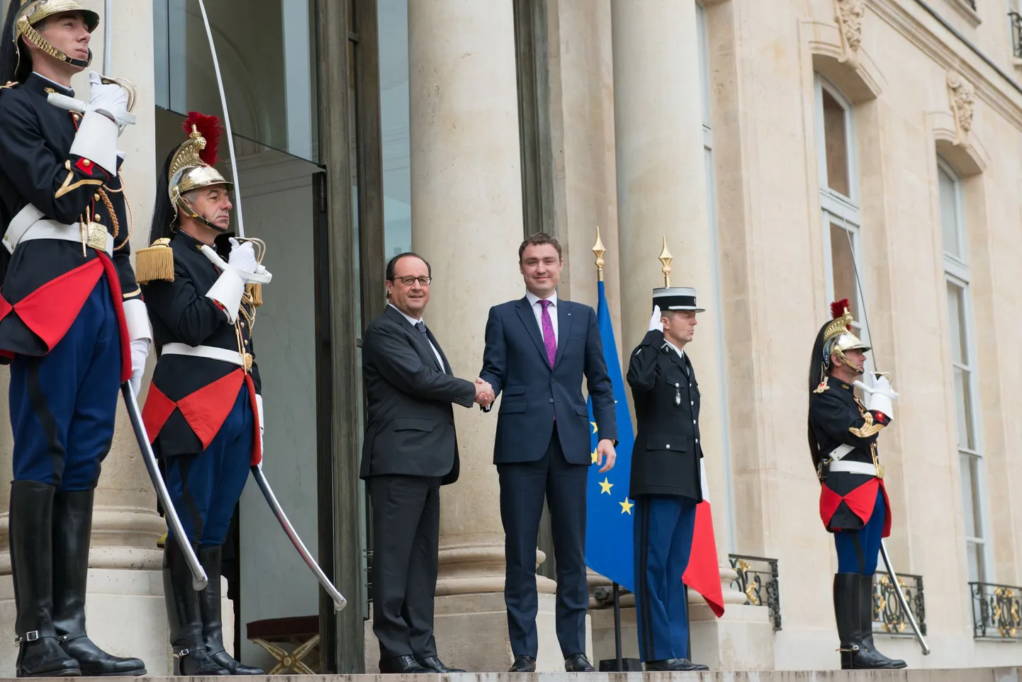 Prantsusmaa president François Hollande ja Eesti peaminister Taavi Rõivas.