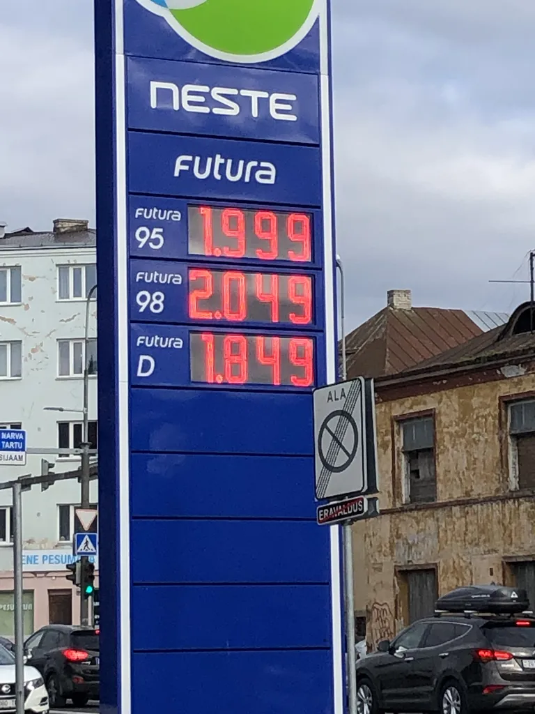 Kütuse hinnad 17.mail Neste tanklas.