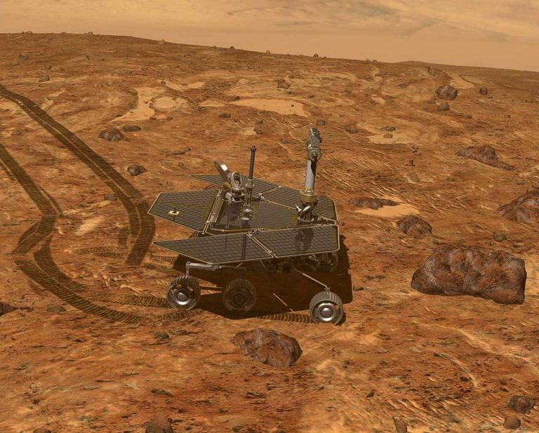 NASA arvutijoonistus Marsi-kulgur Opportunityst