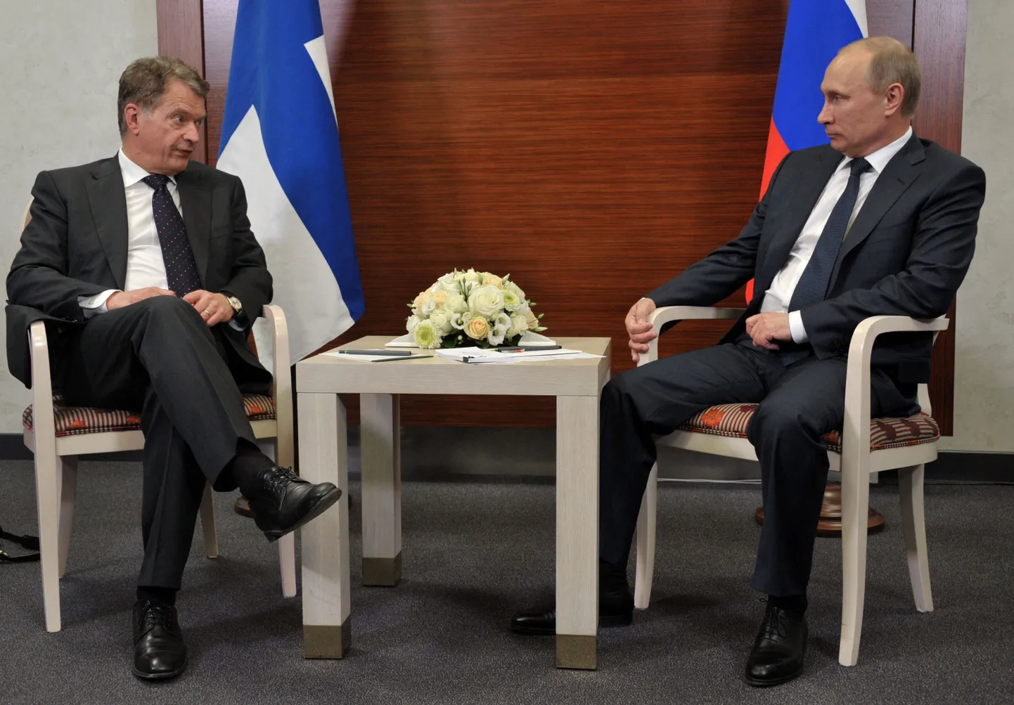 Venemaa president Vladimir Putin (paremal) ja Soome riigipea Sauli Niinisto eile Igoras.