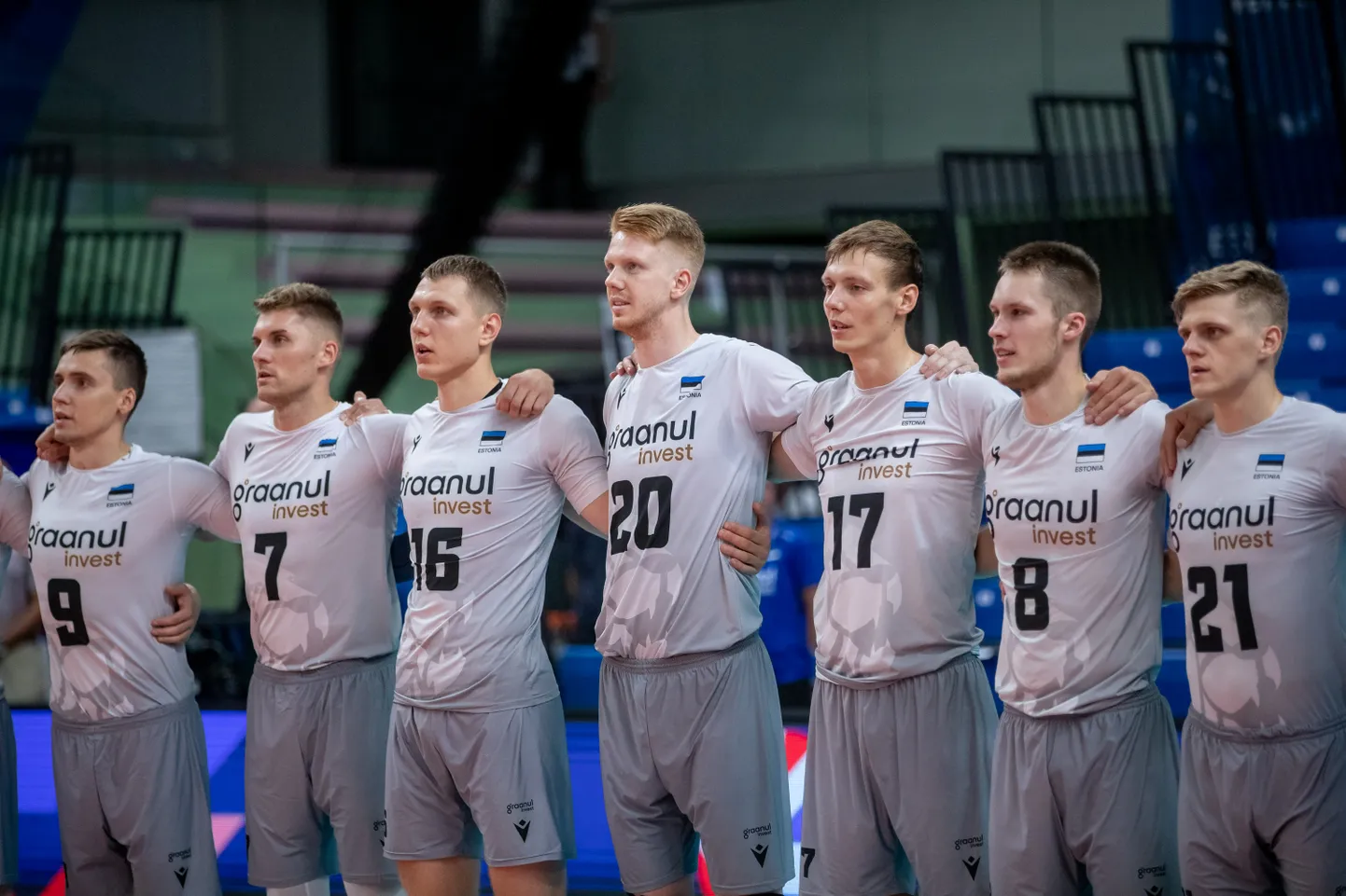 Eesti võrkpallikoondis kohtumas Fääri saartega Kalevi spordihallis.