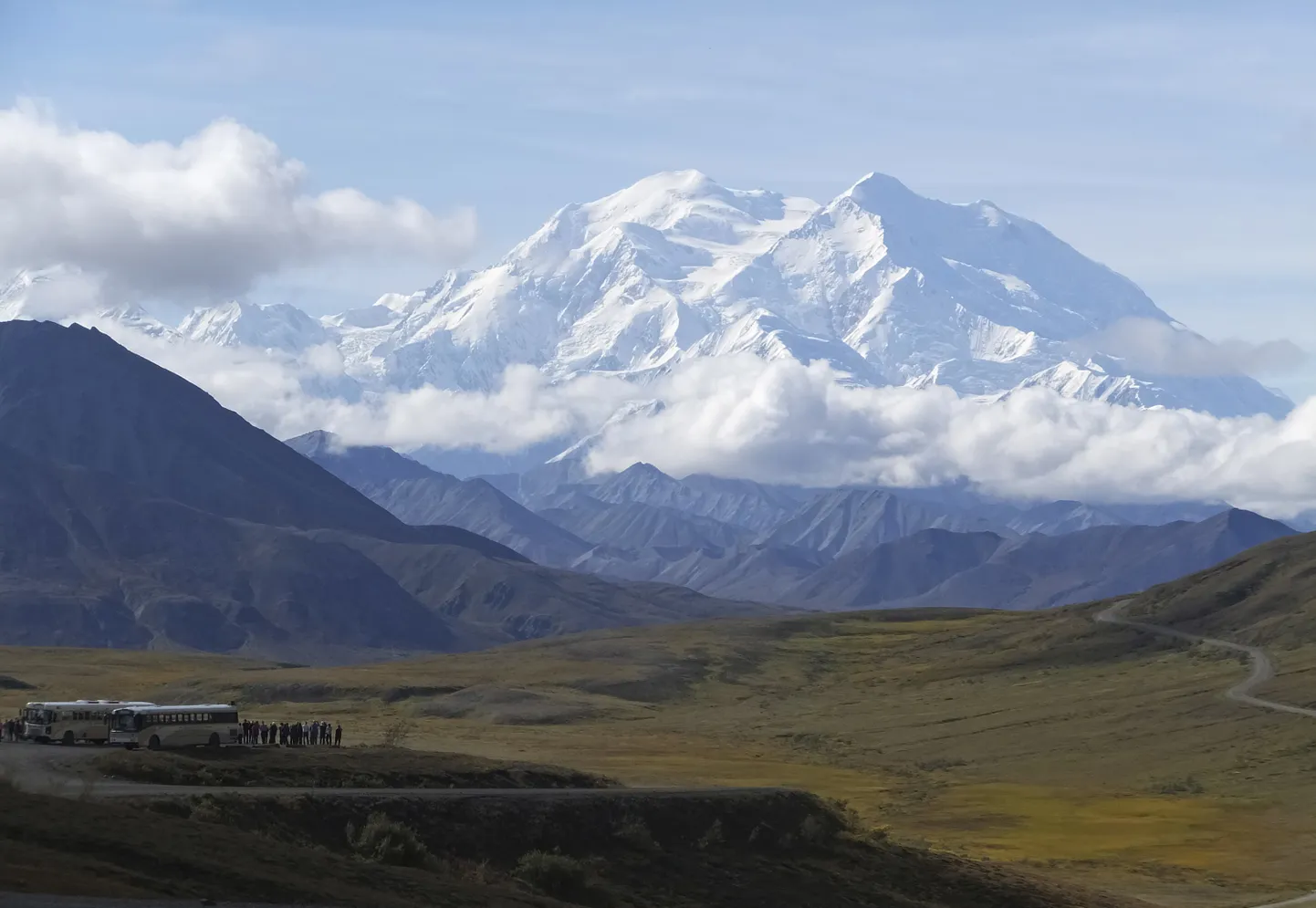 Turismibussid Denali rahvuspargis.