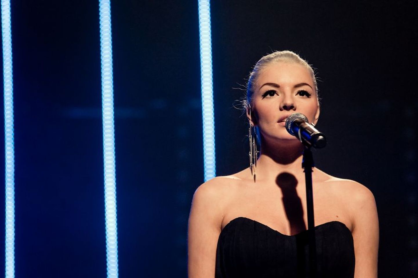 Eesti Laulu II poolfinaali lugude salvestus. Cat Eye lauljatar Margaret Kelomees.
