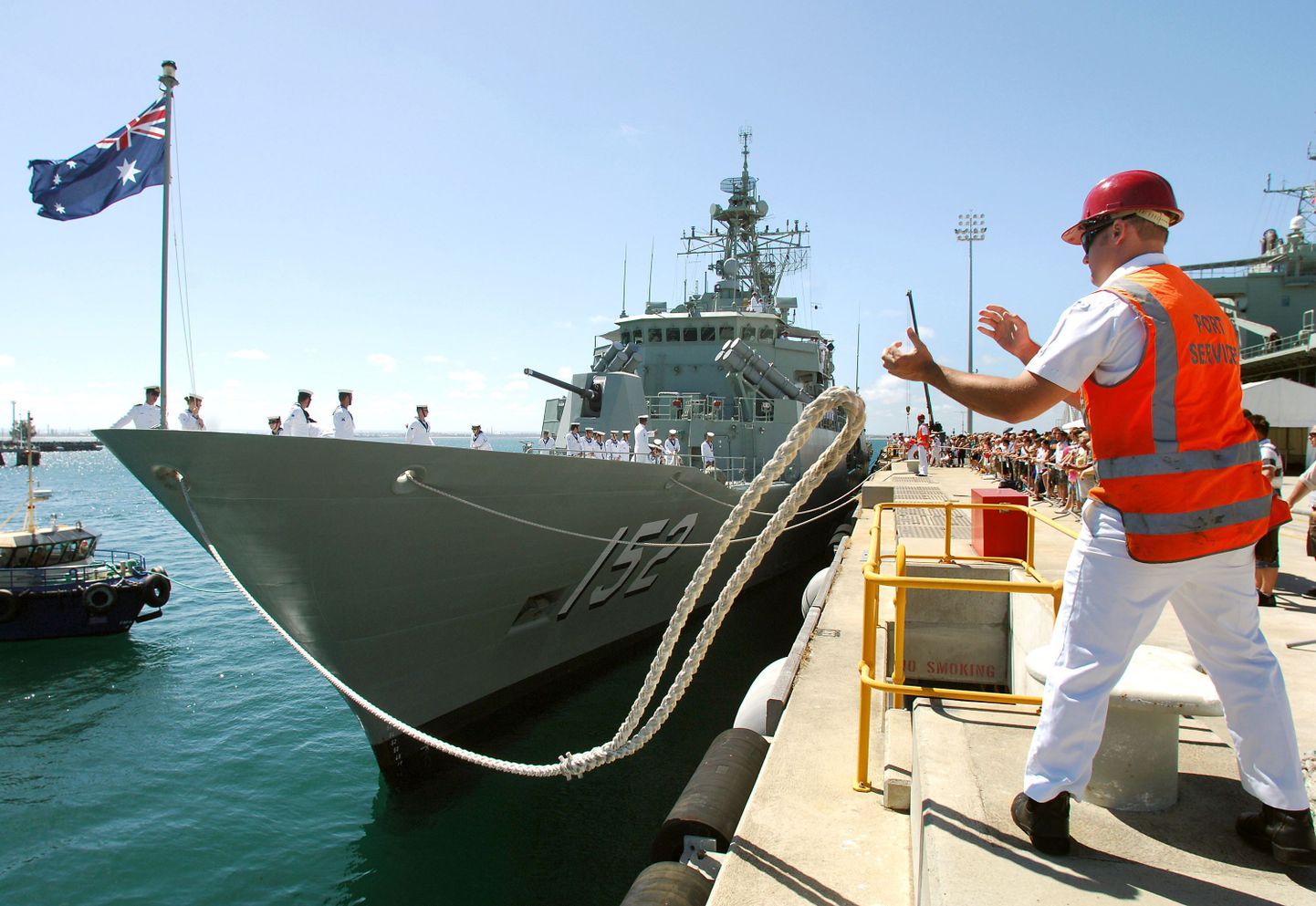 HMAS Warramunga lahkumas tänavu jaanuaris mereväebaasist Perthi lähedal, et suunduda Lähis-Itta.