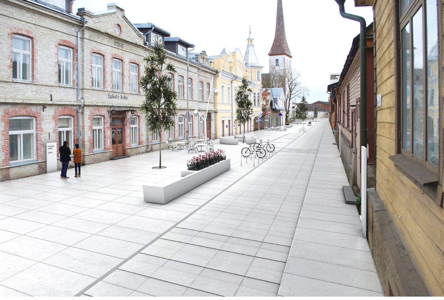 Mõne aasta ­pärast peaks Pikk tänav ­nägema välja nii, nagu seda kujutasid Risto Parve ja Kai Süda arhitektuurikonkursi võidutöös "Pikk muuseum".