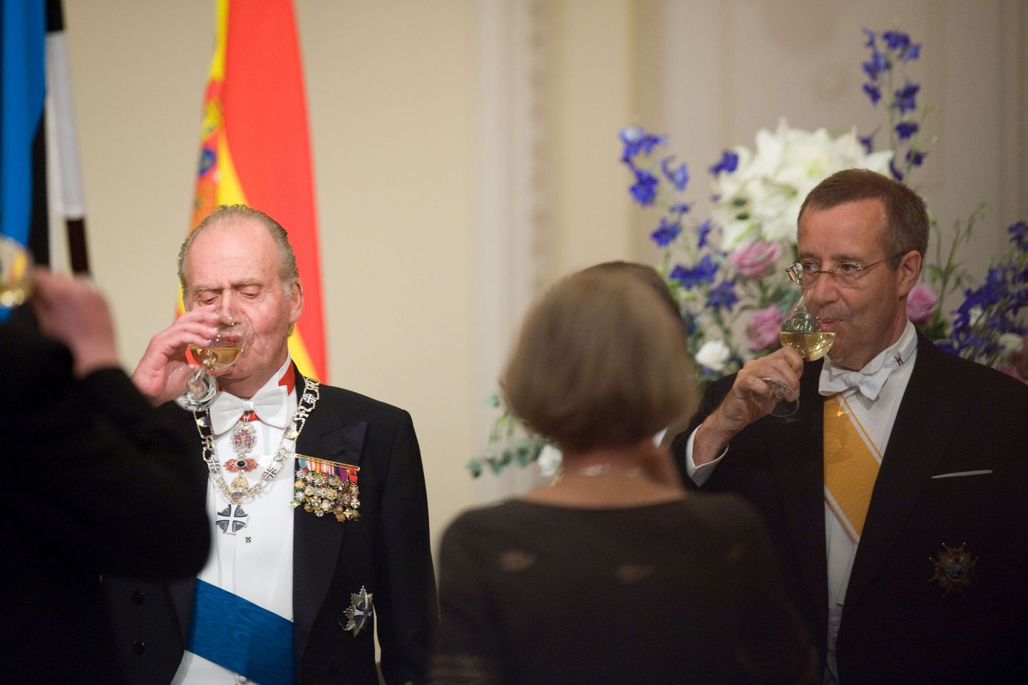 Vabariigi presidendi Toomas Hendrik Ilvese ja proua Evelin Ilvese õhtusöök Hispaania kuningapaari auks.