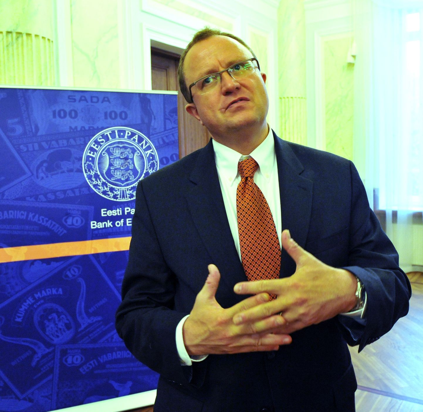 IMFi Eesti missiooni juht Christoph Rosendberg oktoobris Eesti Pangas.