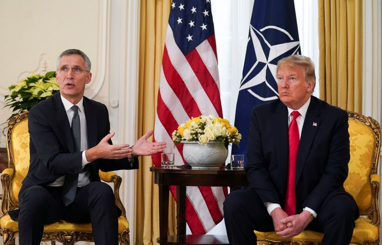 NATO peasekretär Jens Stoltenberg ja USA president Donald Trump.
