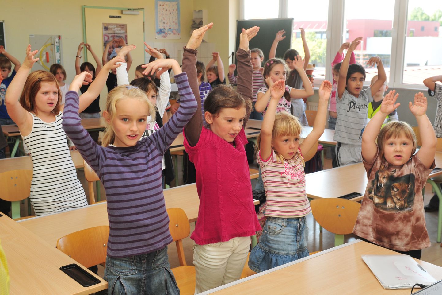 Школьный класс в немецкой школе. Фото иллюстративное.