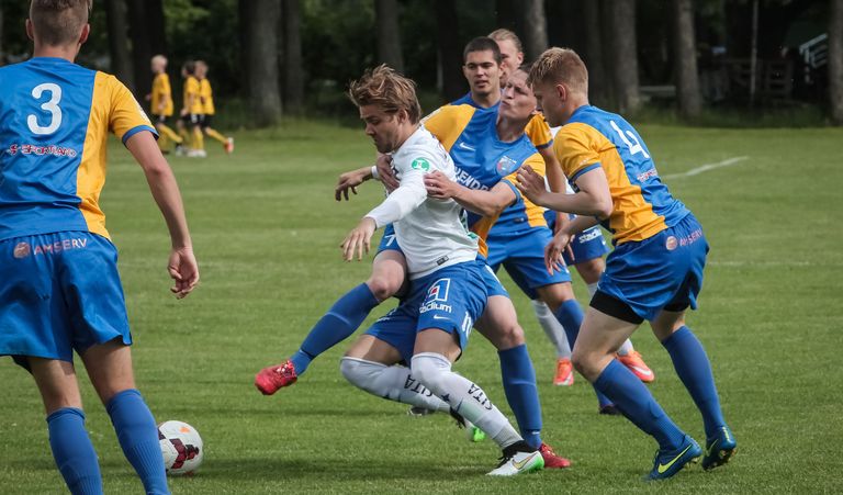 Pärnu Linnameeskond pani suvise pausi ajal võimed proovile Rootsi tippmeeskonna IFK Norrköpingi vastu. FOTO: