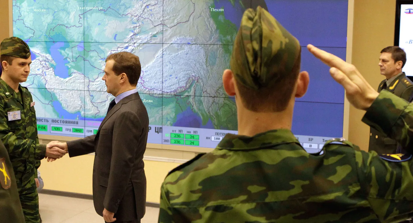Vene president Dmitri Medvedev 29. novembril Kaliningradi oblastis avatud uues sõjaväe radarijaamas.