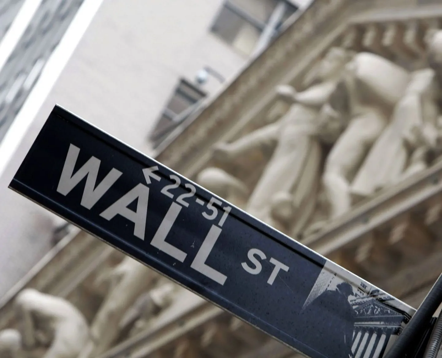 Tänava Wall Street silt.