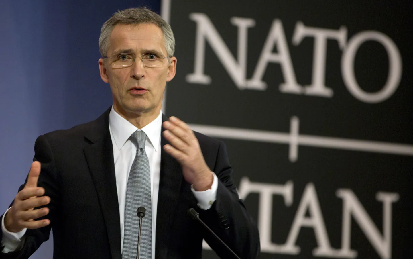 Jens Stoltenberg Brüsselis.