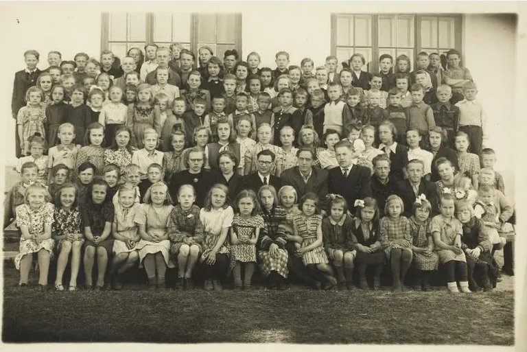 Klassipilt Haimre 7-klassilises koolis, 1950.