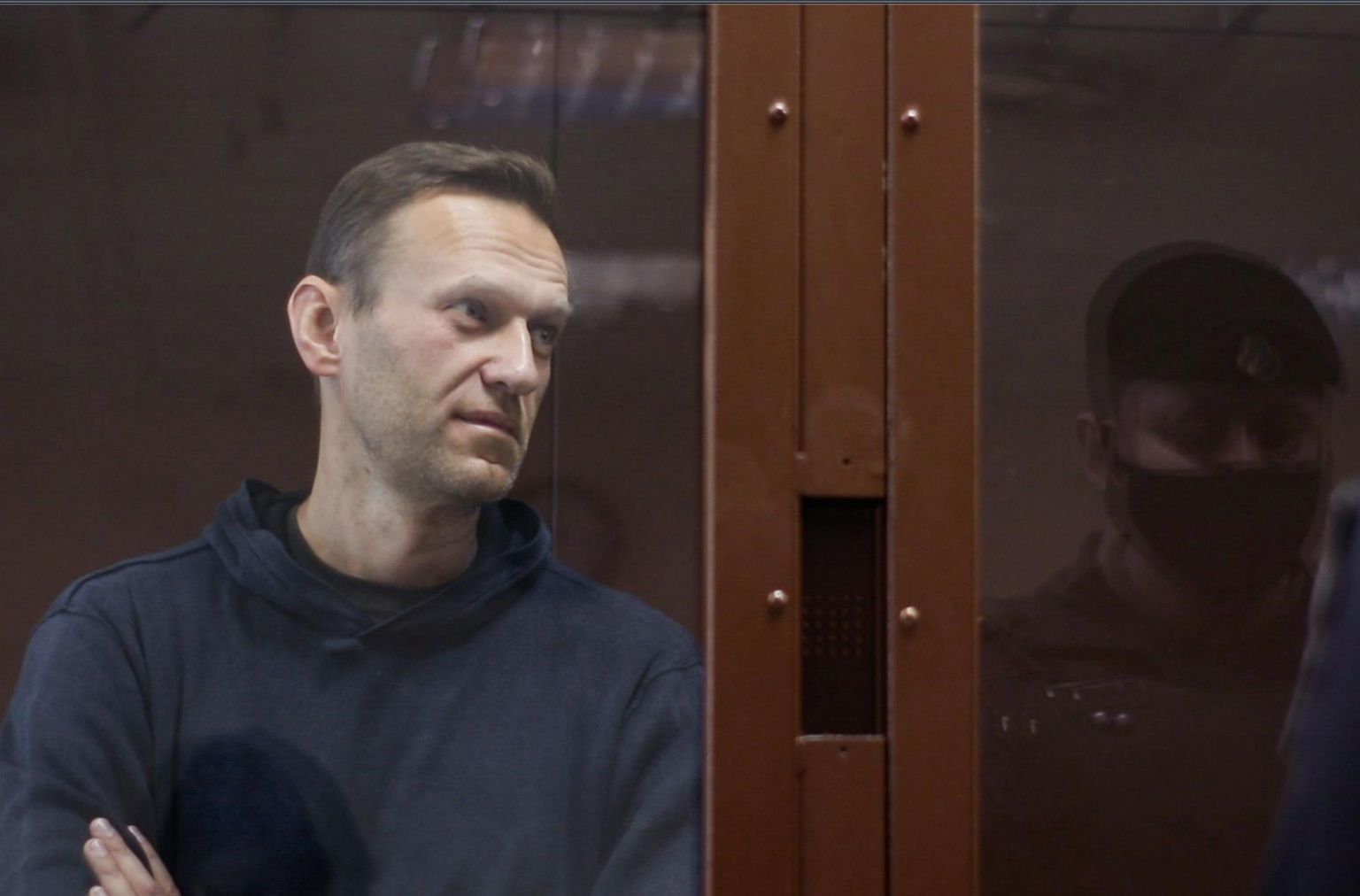 Aleksei Navalnõi eilsel kohtuistungil.