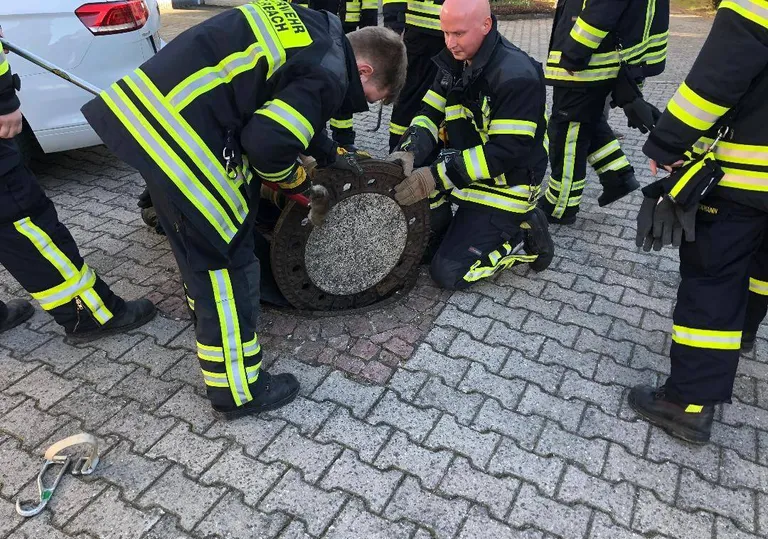 Saksamaal päästeti kanalisatsioonikaevu luugiavasse kinni jäänud rott