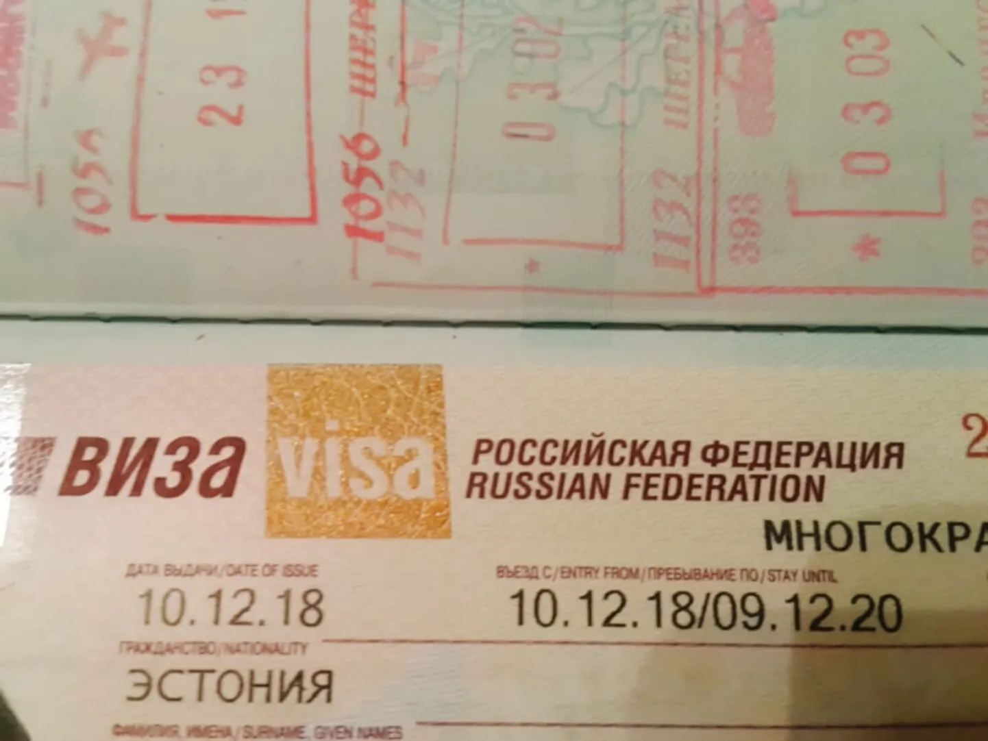 Виза в Россию, снимок иллюстративный