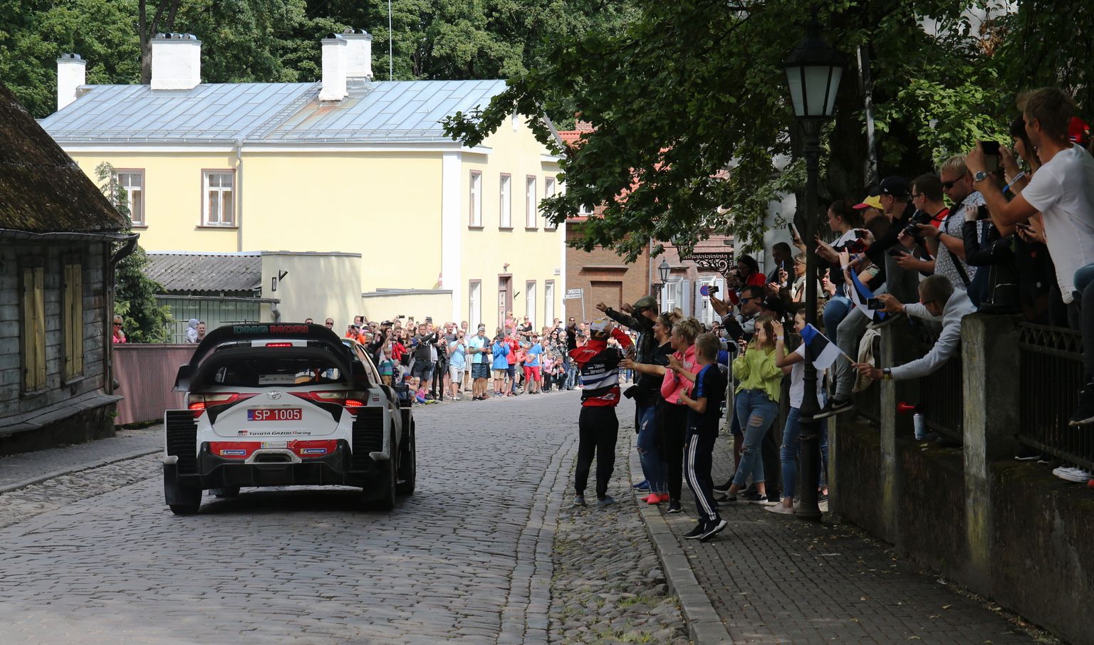 Rally Estonia 15. kiiruskatse Tartu linnas.