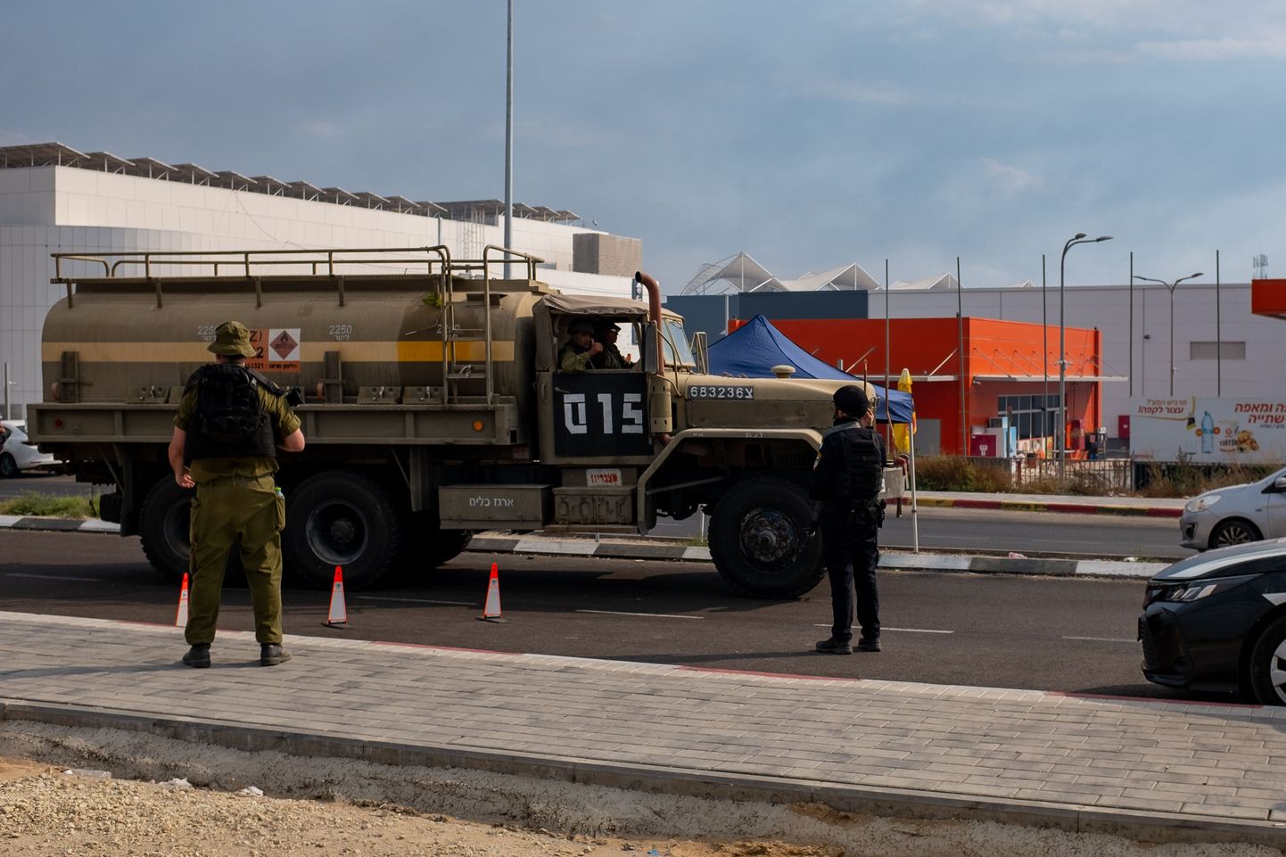 Iisraeli kontrollpunkt Gaza sektori lähedal asuvas Ashkelonis.