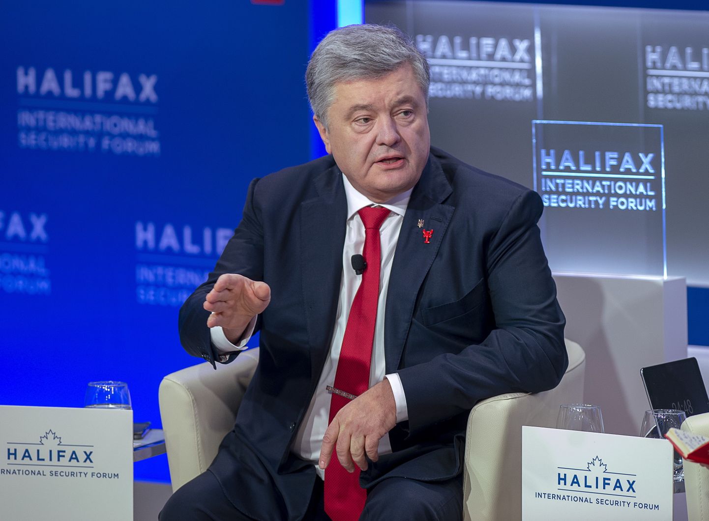 Ukraina eelmine president Petro Porošenko 24. novembril Halifaxi julgeolekukonverentsil Kanadas.