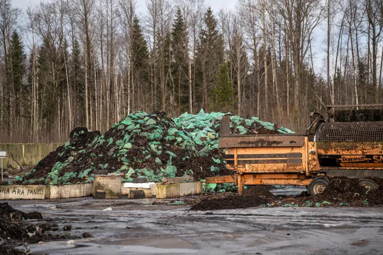 Biolagunevate jäätmetegi puhul on prügilas esimene samm roheliste kottide p´urustamine.