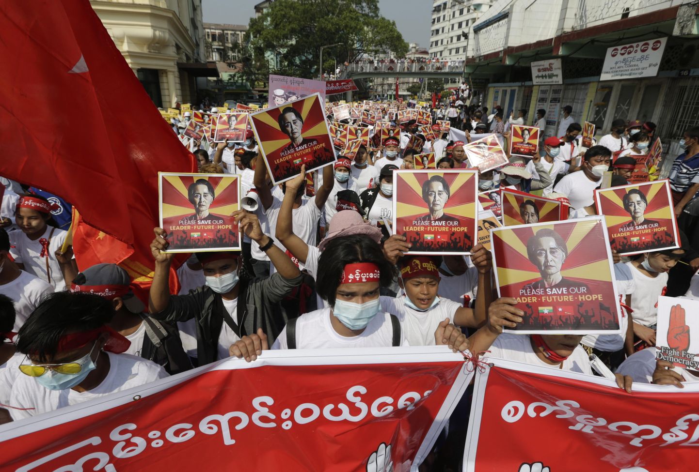 Protesti Mjanmā.