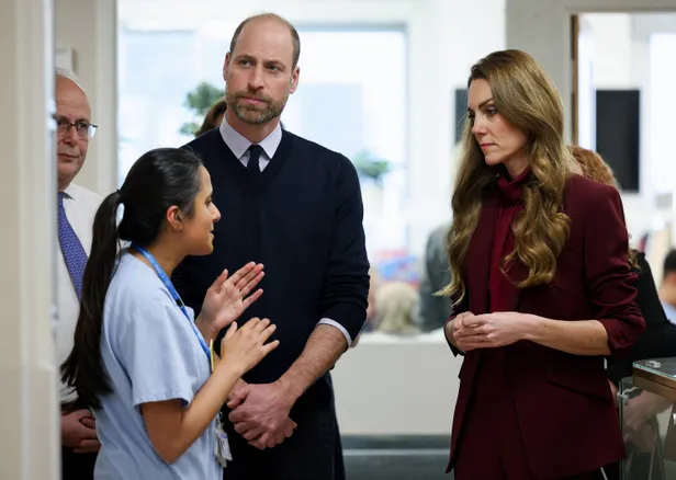 Princess Kate interacting with hospital staff