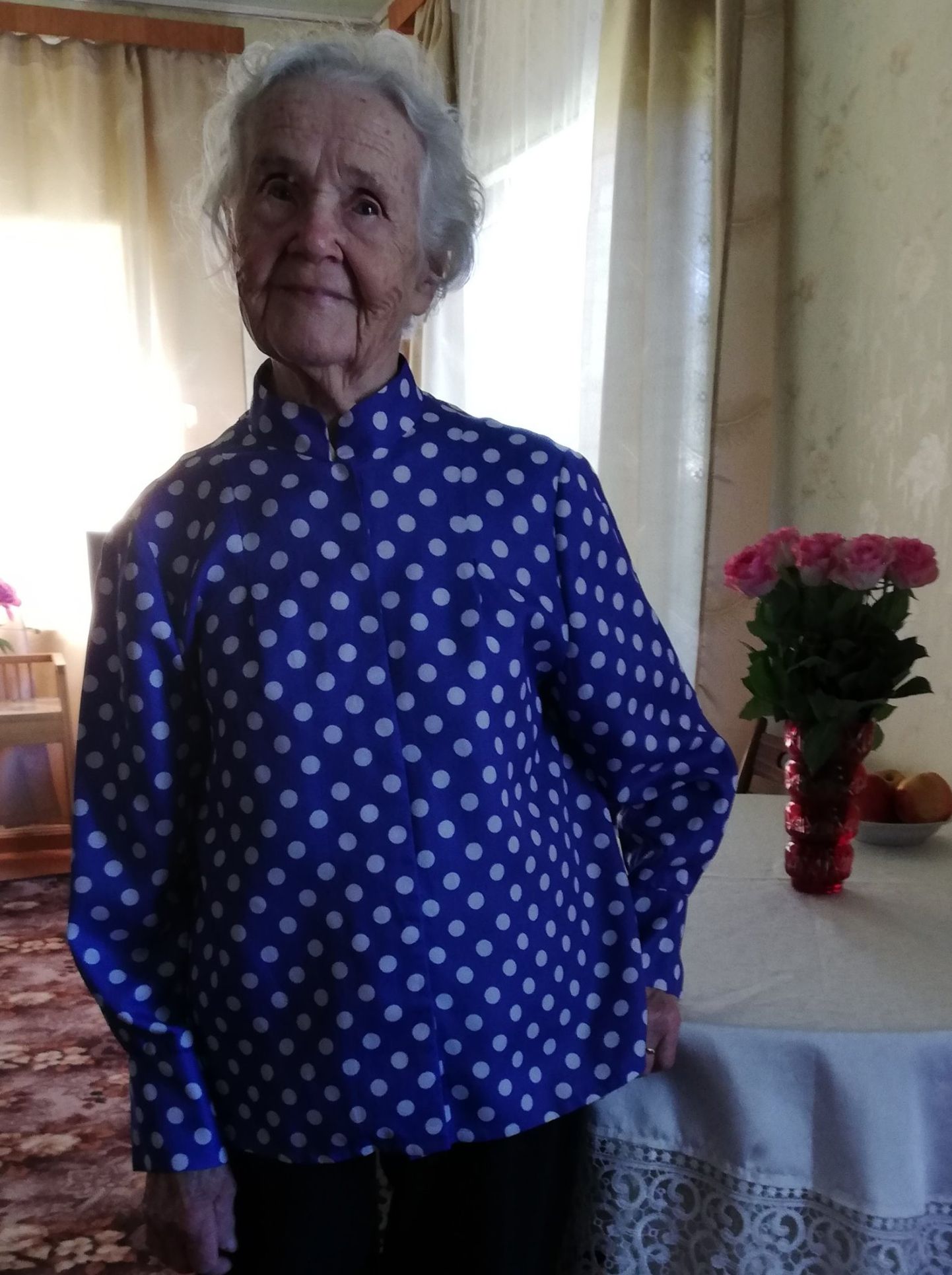 Räpina valla vanim elanik Leida Meinberg 102. sünnipäeval.