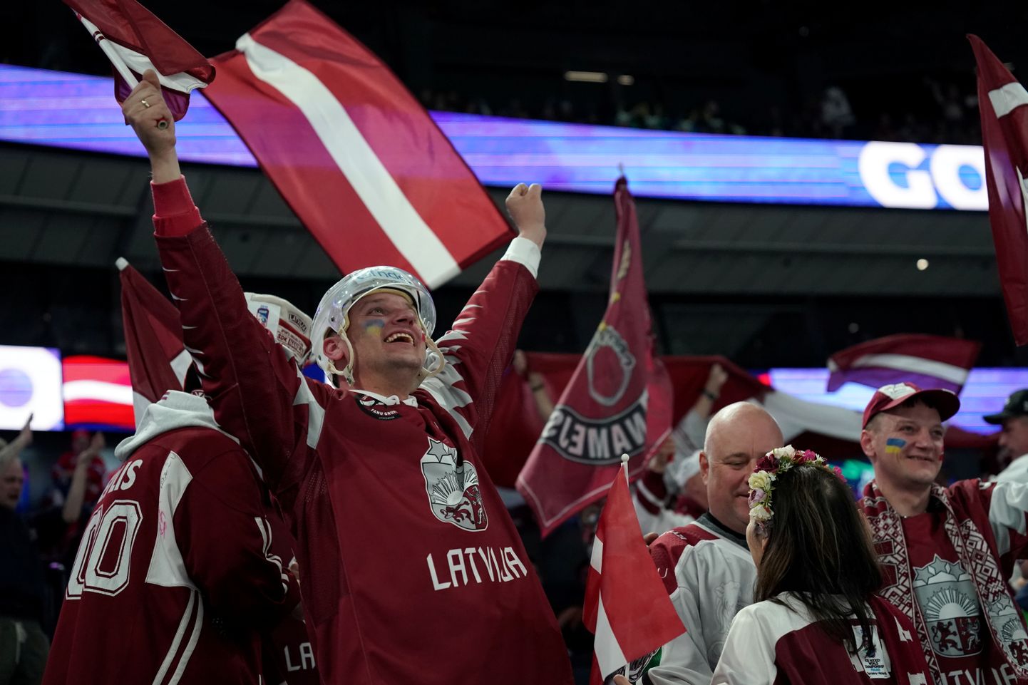 Болельщики сборной Латвии по хоккею