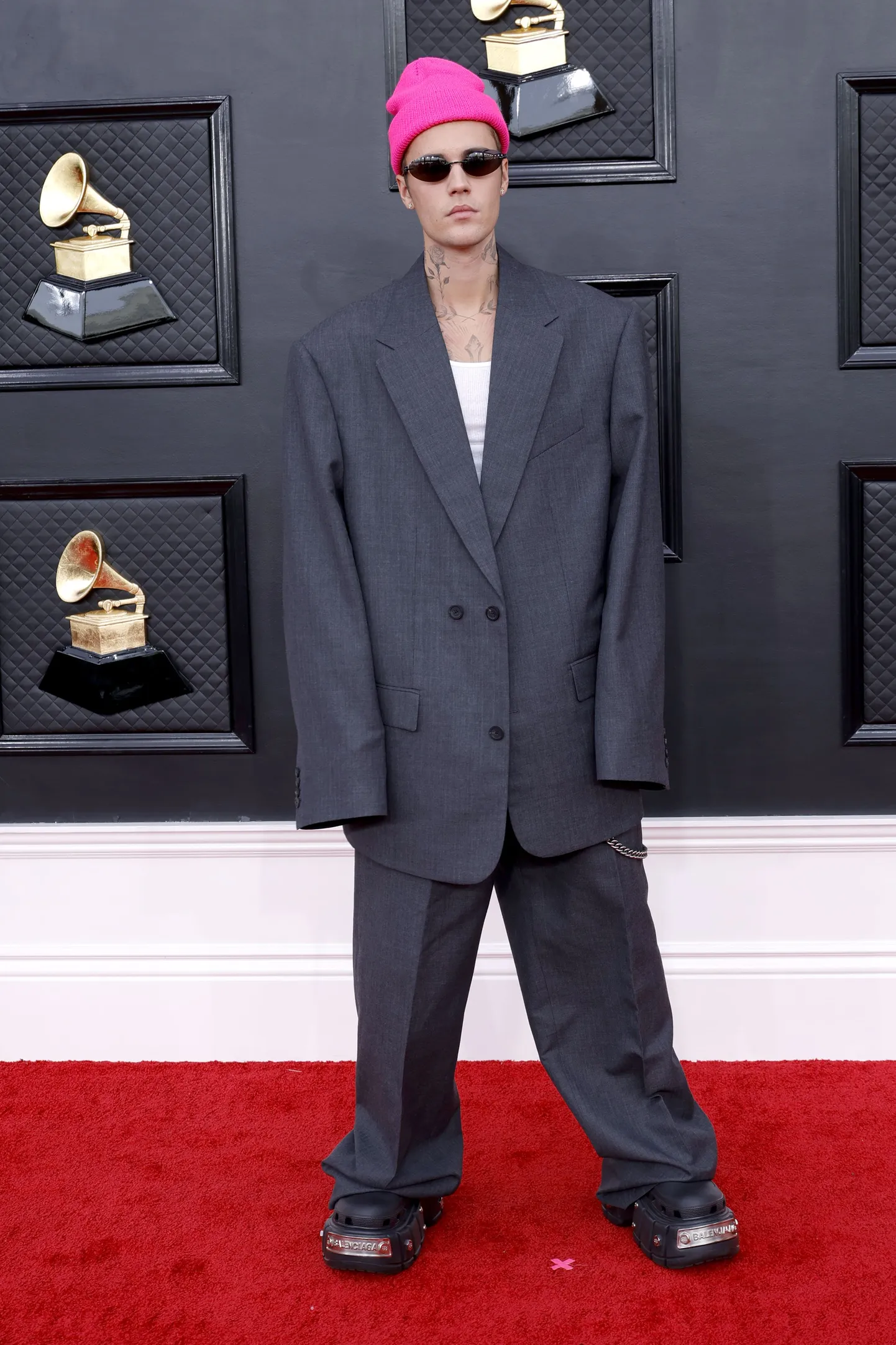 Justin Bieber Grammyde jagamisel.