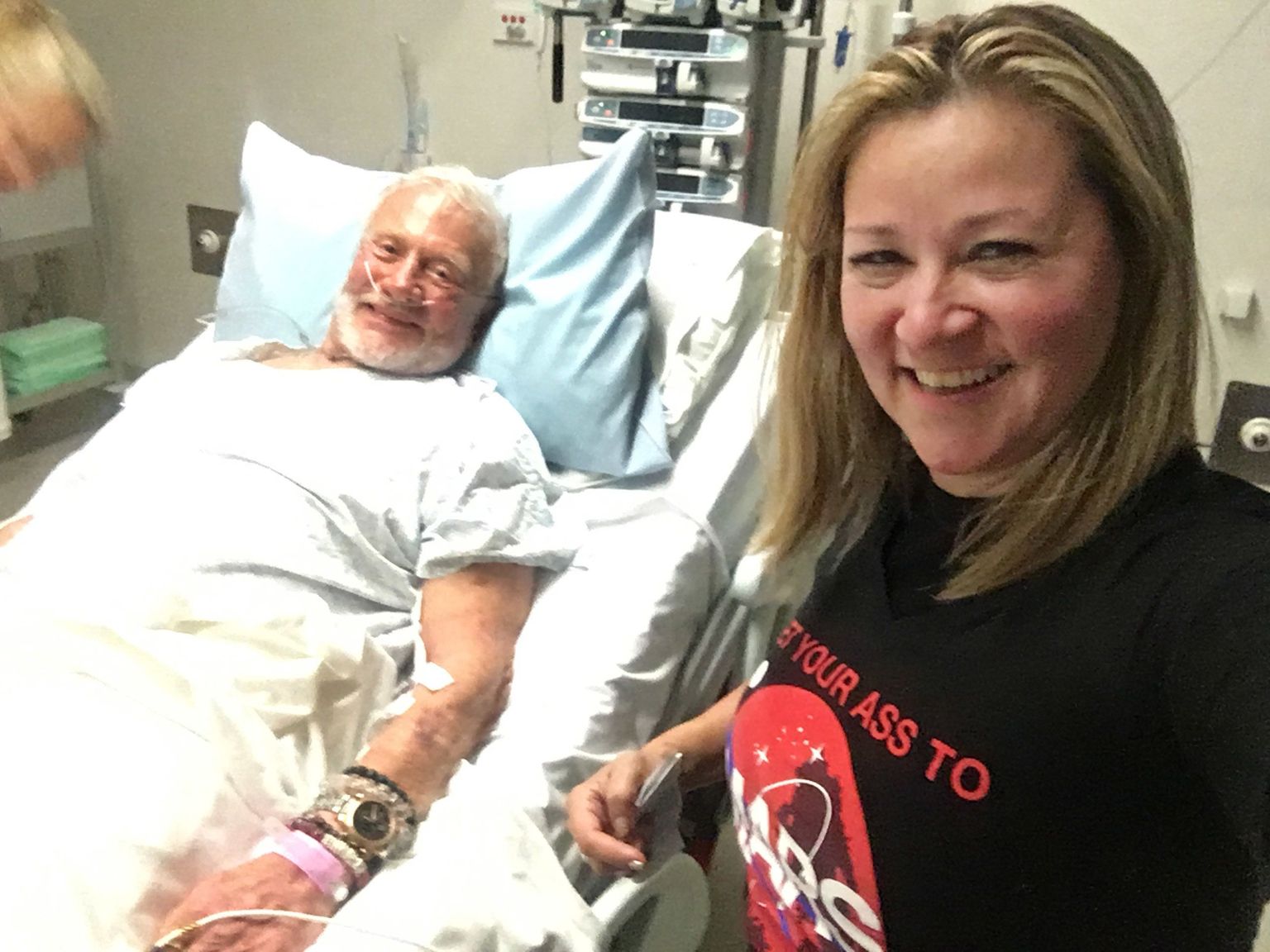Buzz Aldrin Uus-Meremaa Christchurchi haiglas