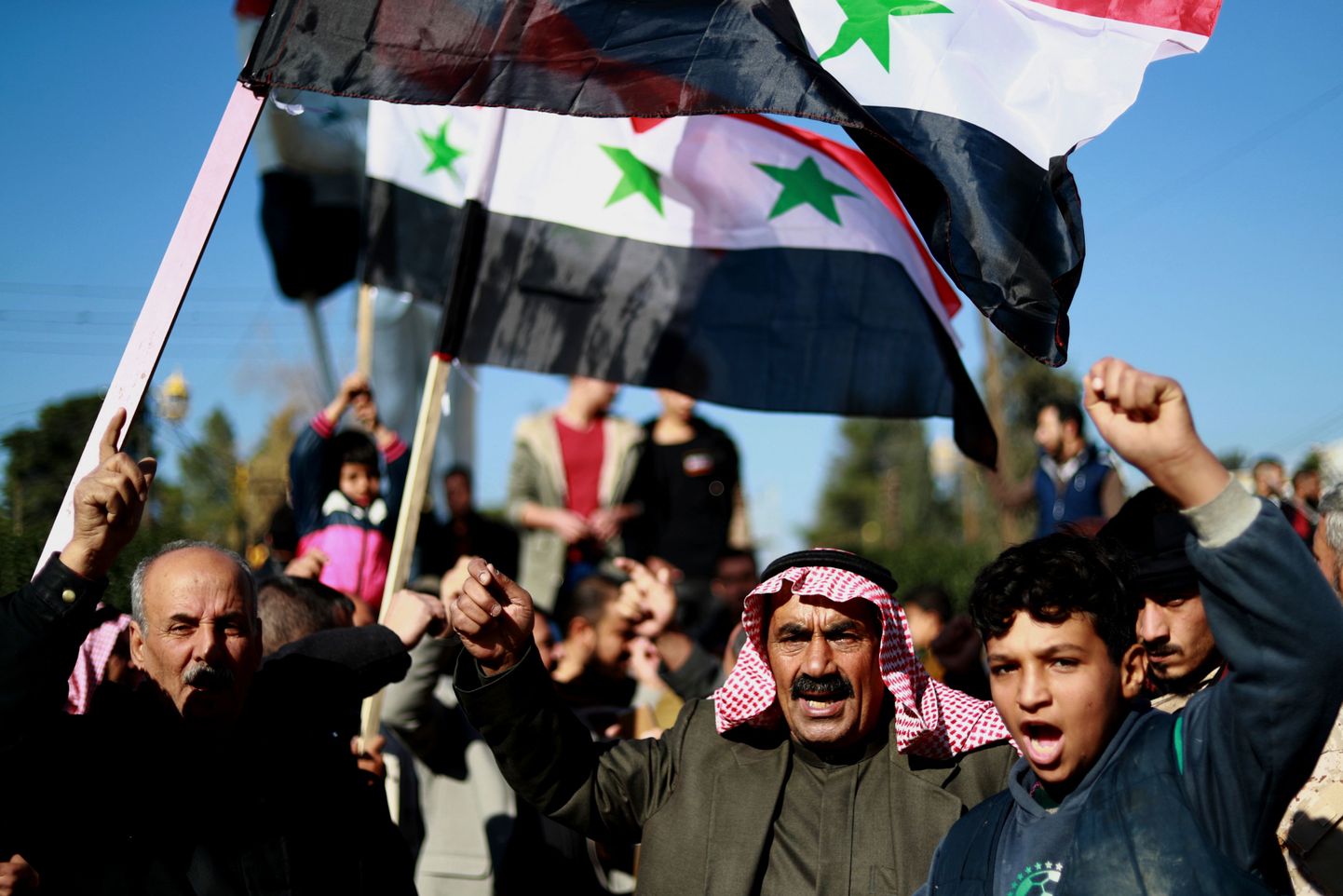 Süüria kurdide meeleavaldus.