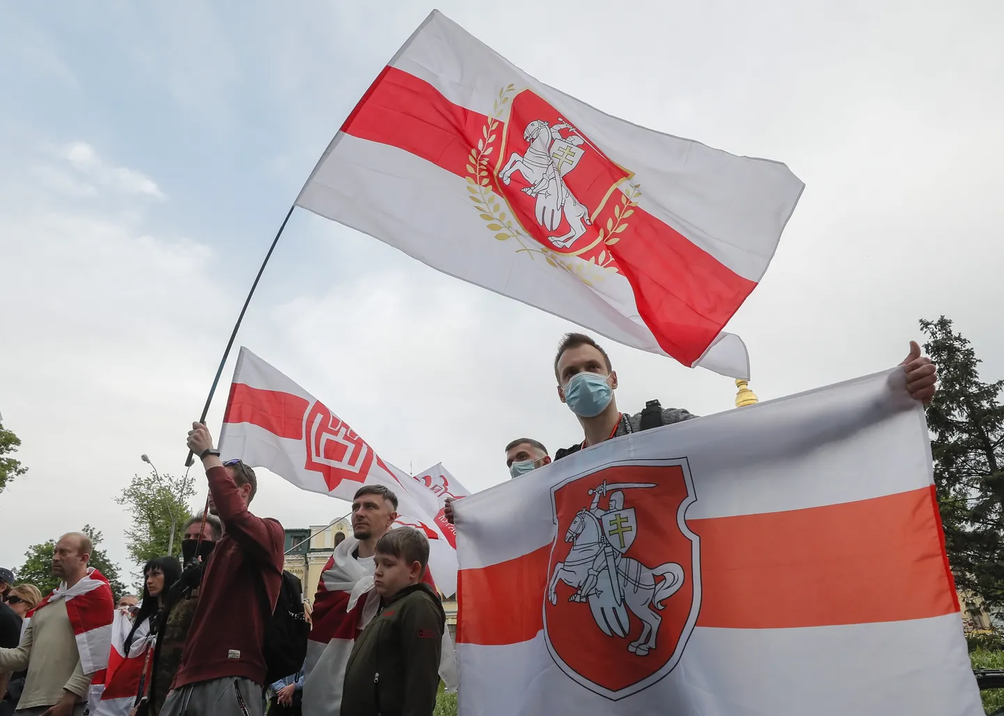 Leedus elavad valgevenelased mullu Vilniuses meelt avaldamas.