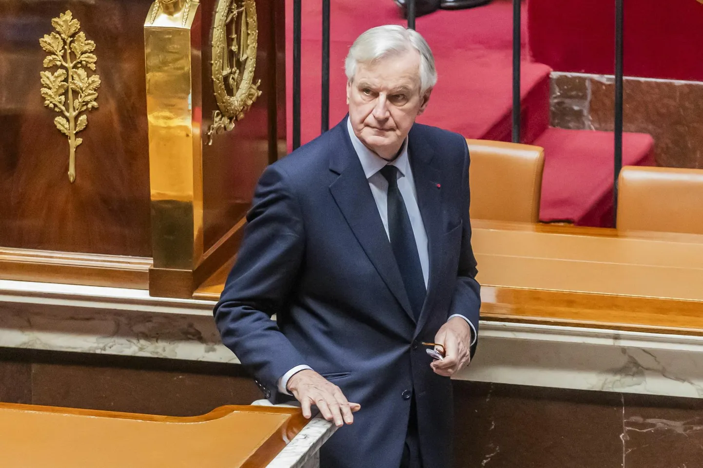 Prantsuse peaminister Michel Barnier parlamendis.