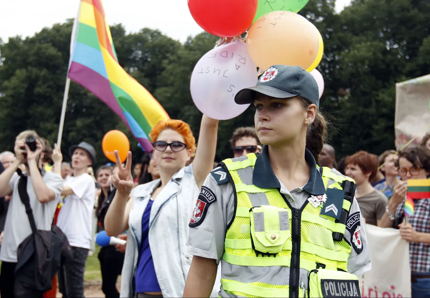 Полиция охраняет порядок на гей-параде в Вильнюсе