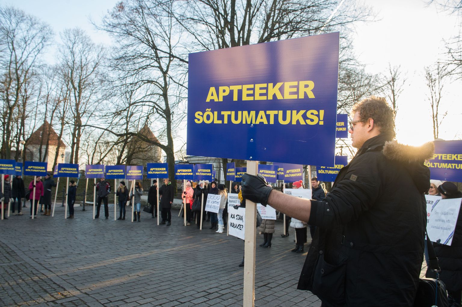 Apteekrid väljendasid oma seisukohti ka eelmisel nädalal Toompeal toimunud meeleavalduse käigus.