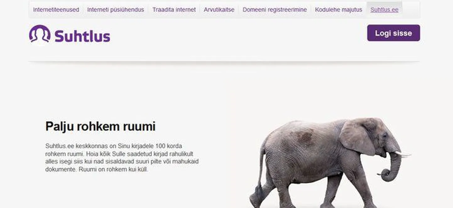 Tänasest hingusele läinud portaali suhtlus.ee kuvatõmmis