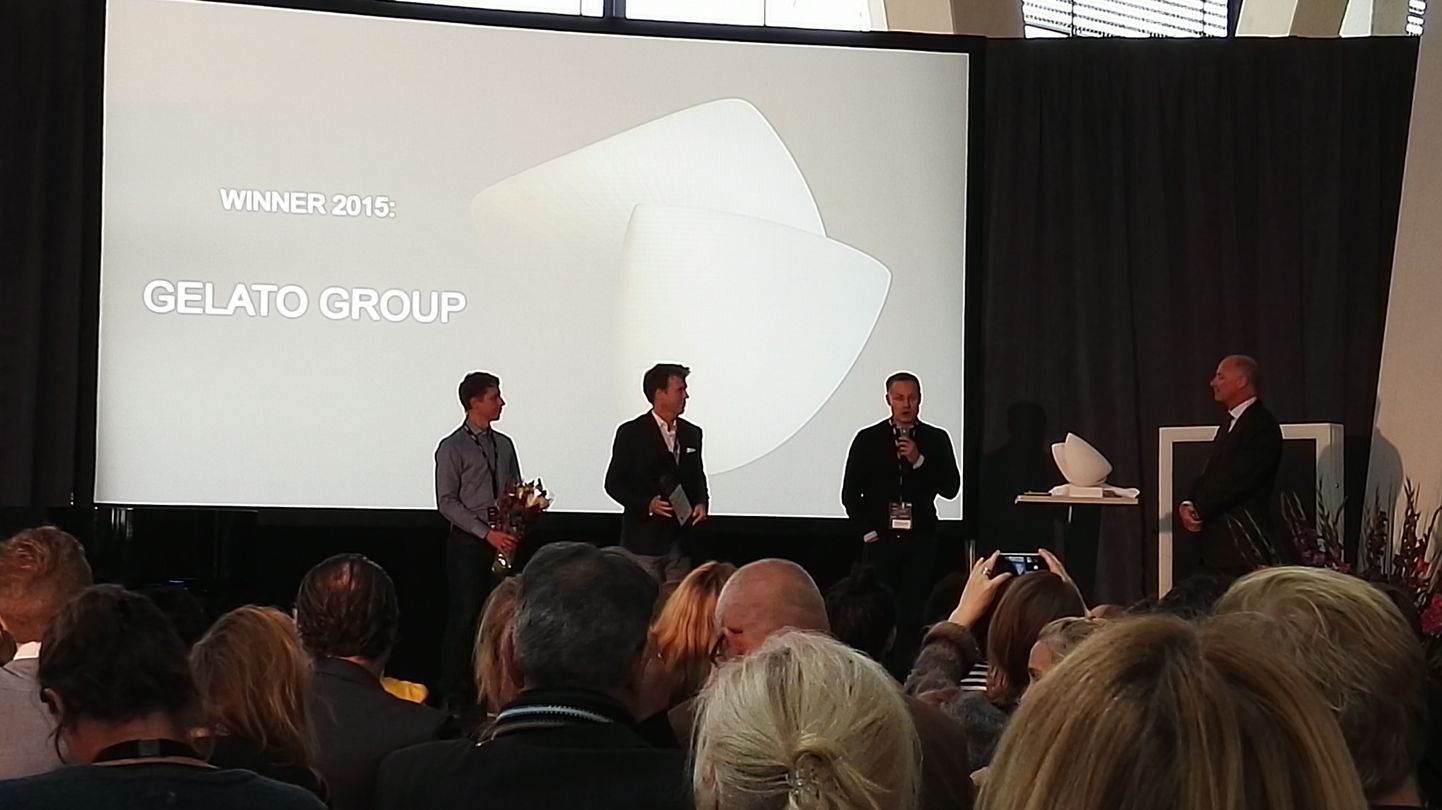 Gelato Group täna Oslo 2015. aasta innovatsiooniauhinda vastu võtmas