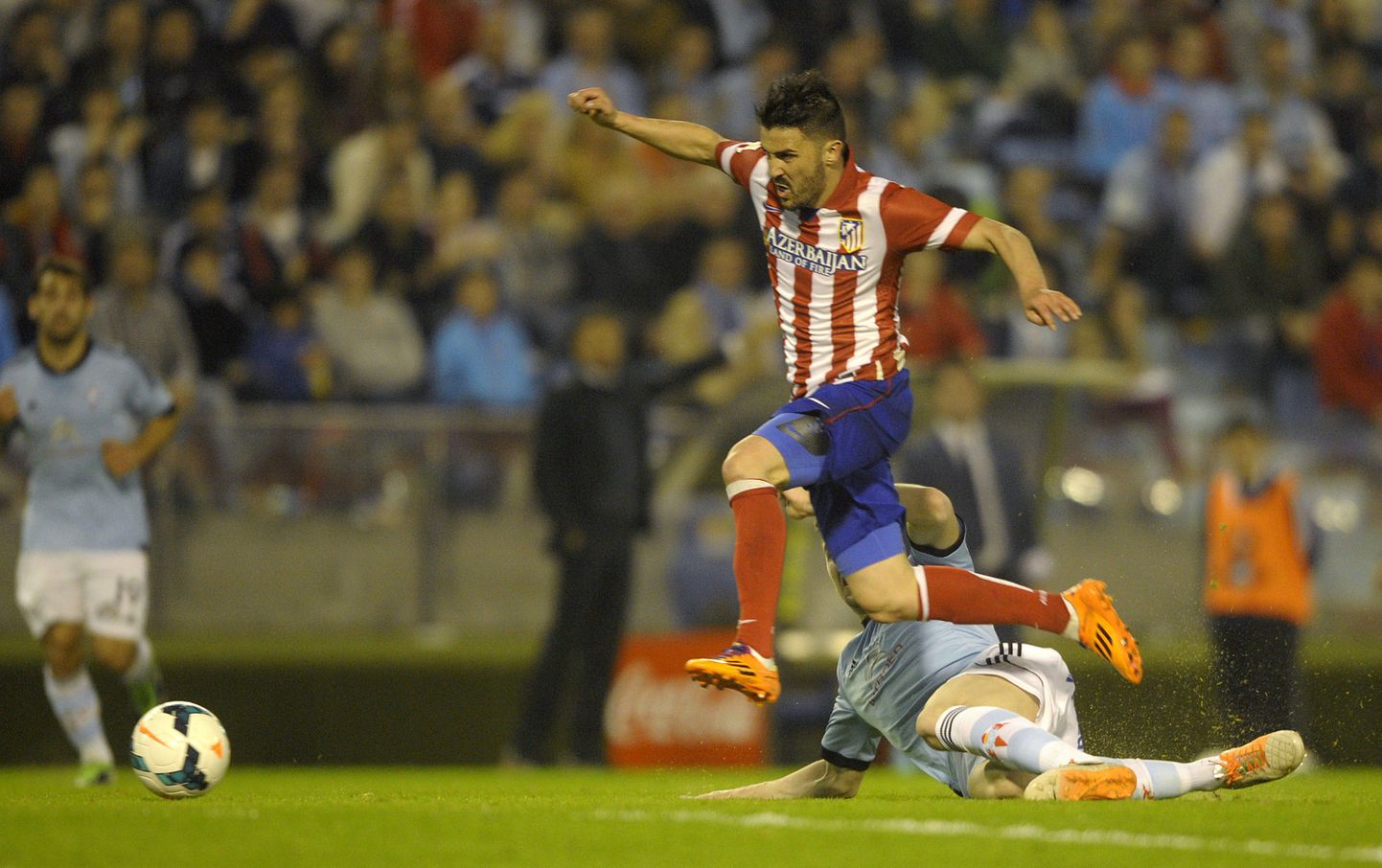David Villa lõi eile Atletico kasuks kaks väravat.